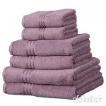 Linens Limited Set de 6 serviettes d'hôtel SUPREME en coton égyptien  500 g/m²  violet - B0068GA5A0